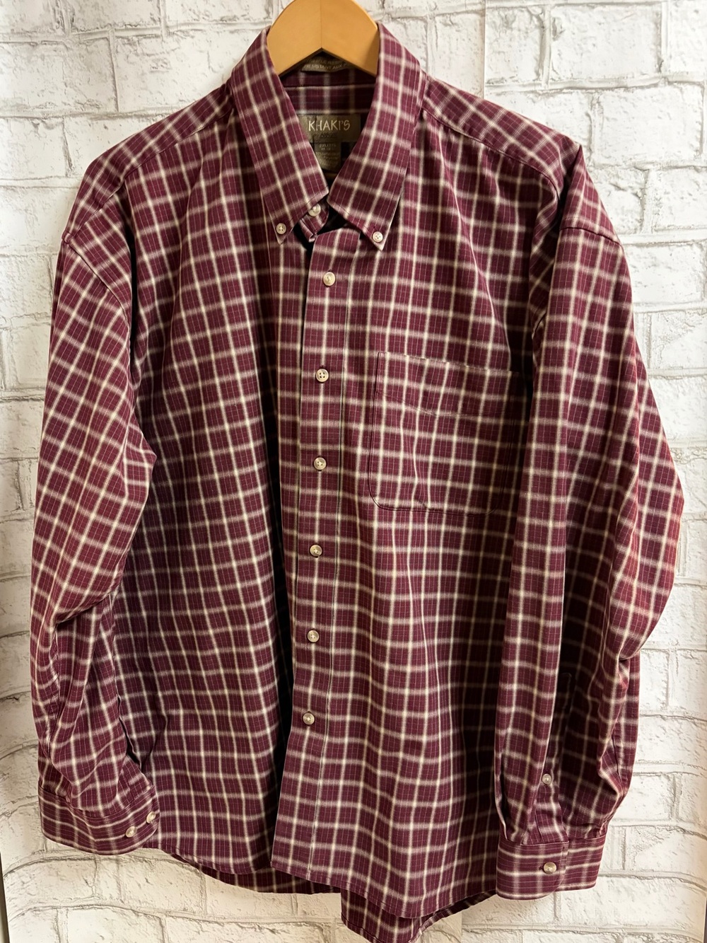 Arrow Men's Maroon Checkered Button-Down Shirt
